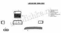 Декоративные накладки салона Lexus ES 2000-2001 полный набор, Соответствие OEM