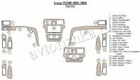 Декоративные накладки салона Lexus ES 2002-2006 полный набор