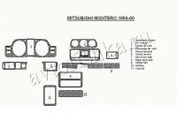 Декоративные накладки салона Mitsubishi Pajero/Montero 1991-1999 полный набор, 11 элементов.