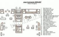 Декоративные накладки салона Jeep Commander 2006-2007 без навигации
