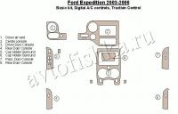 Декоративные накладки салона Ford Expedition 2003-2006 базовый набор, авто AC, Tracktion Control
