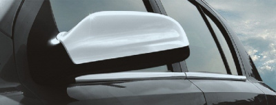Opel Astra (04–07) Накладки на зеркала, 2 части (Abs хром).